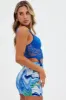 Multi Abstract Mini Skirt Bodycon Mesh sold by Ally Fashion