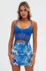 Multi Abstract Mini Skirt Bodycon Mesh sold by Ally Fashion
