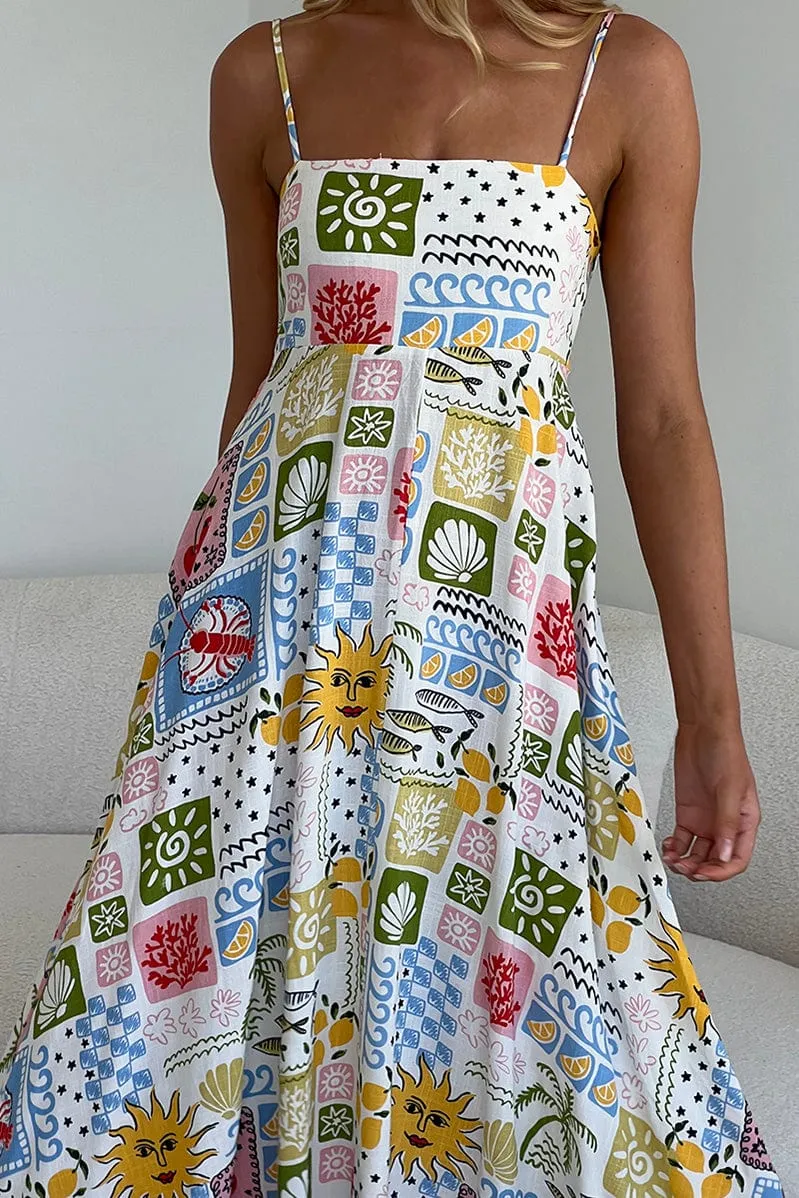 Multi Abstract Maxi Dress Strappy sold by Ally Fashion product image thumbnail 4