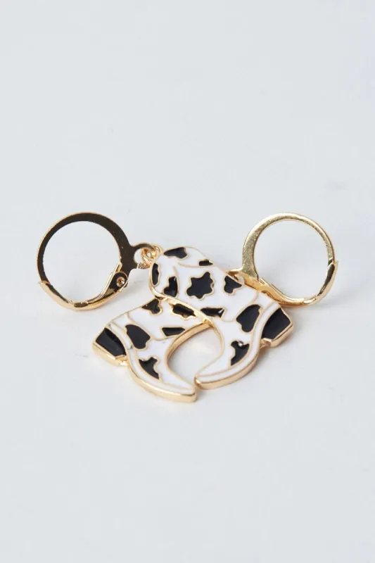 Gold Cowboy Boots Earrings sold by Ally Fashion
