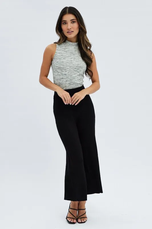 Camel Knitted Wide Leg Culottes sold by Ally Fashion