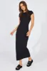 Black Supersoft Maxi Dress Short Sleeve sold by Ally Fashion