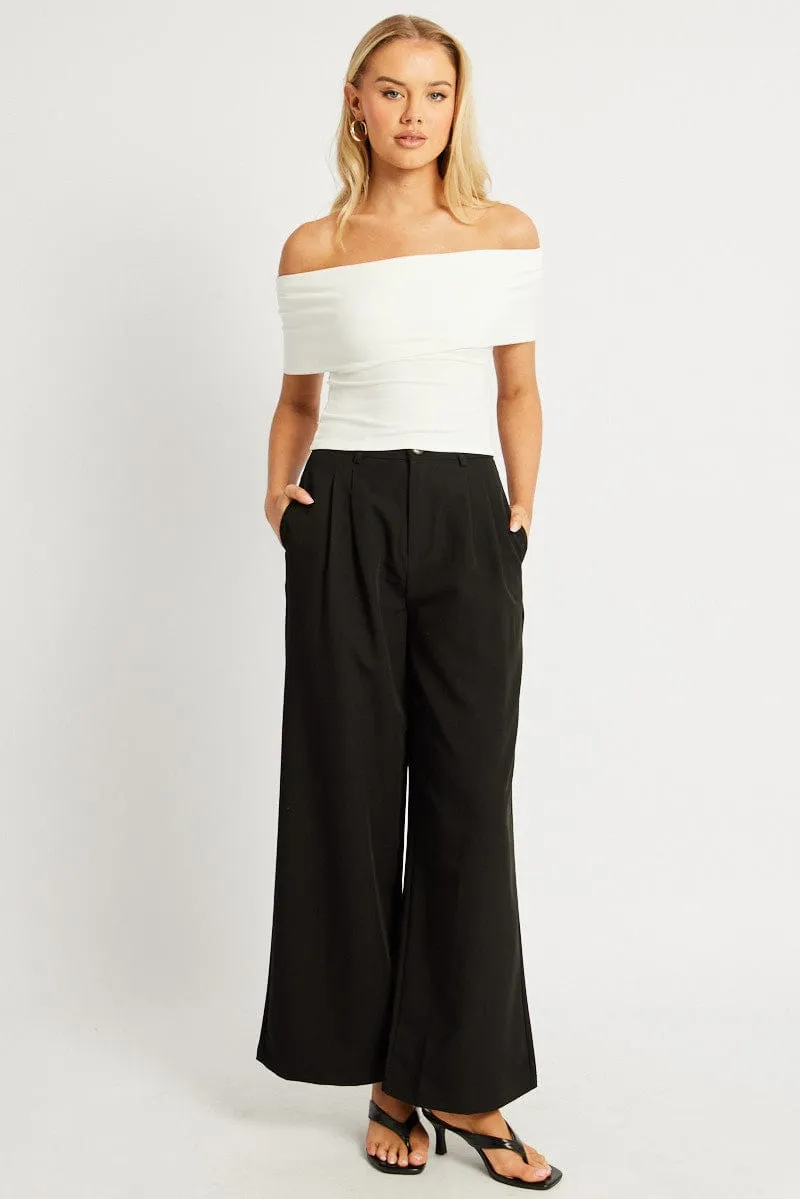 White Off Shoulder Top sold by Ally Fashion product image thumbnail 2