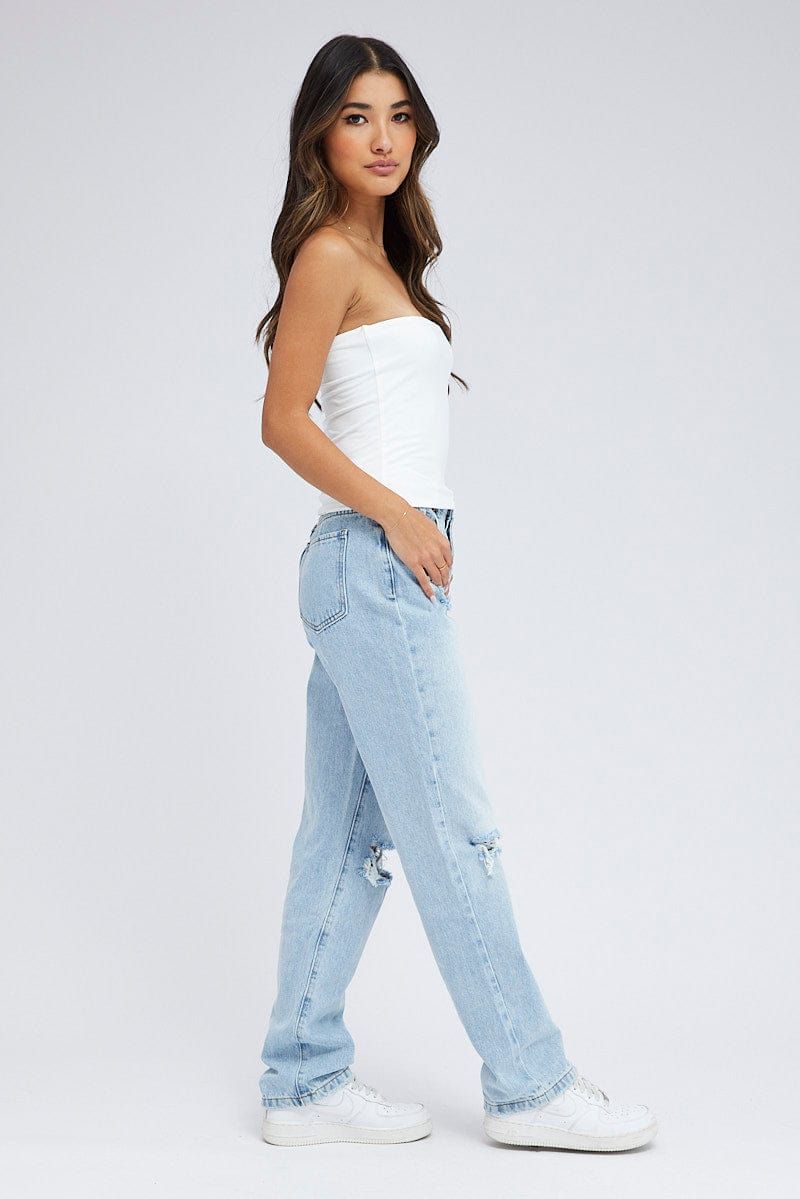 Denim Dad Jeans Ripped sold by Ally Fashion product image thumbnail 4