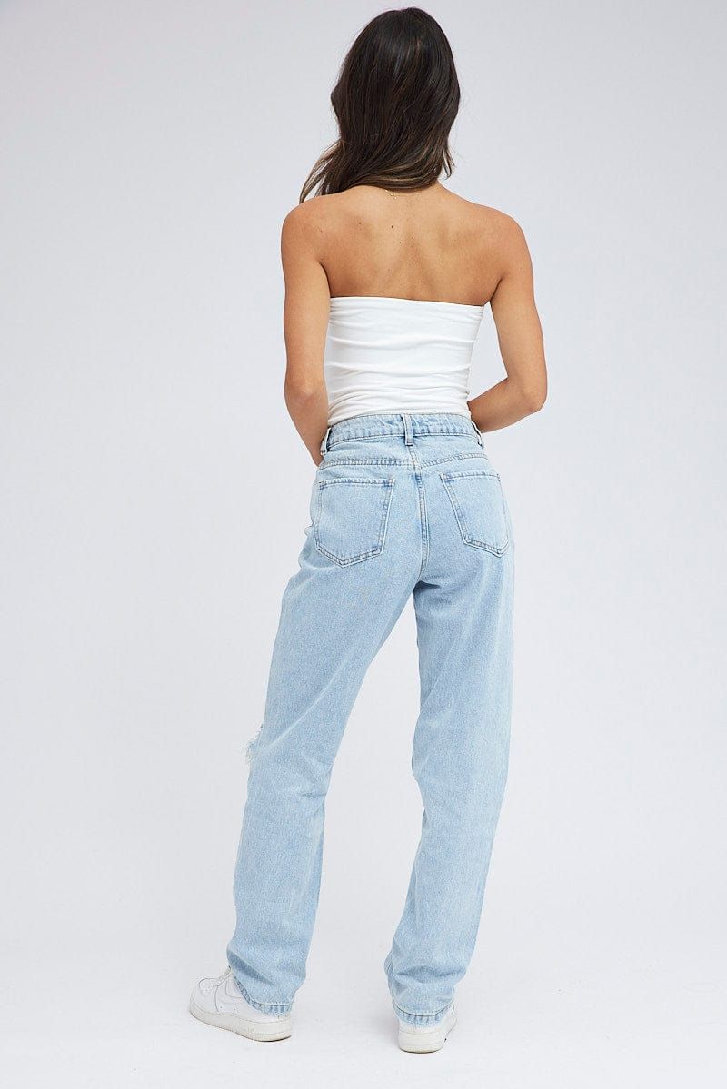 Denim Dad Jeans Ripped sold by Ally Fashion product image thumbnail 5