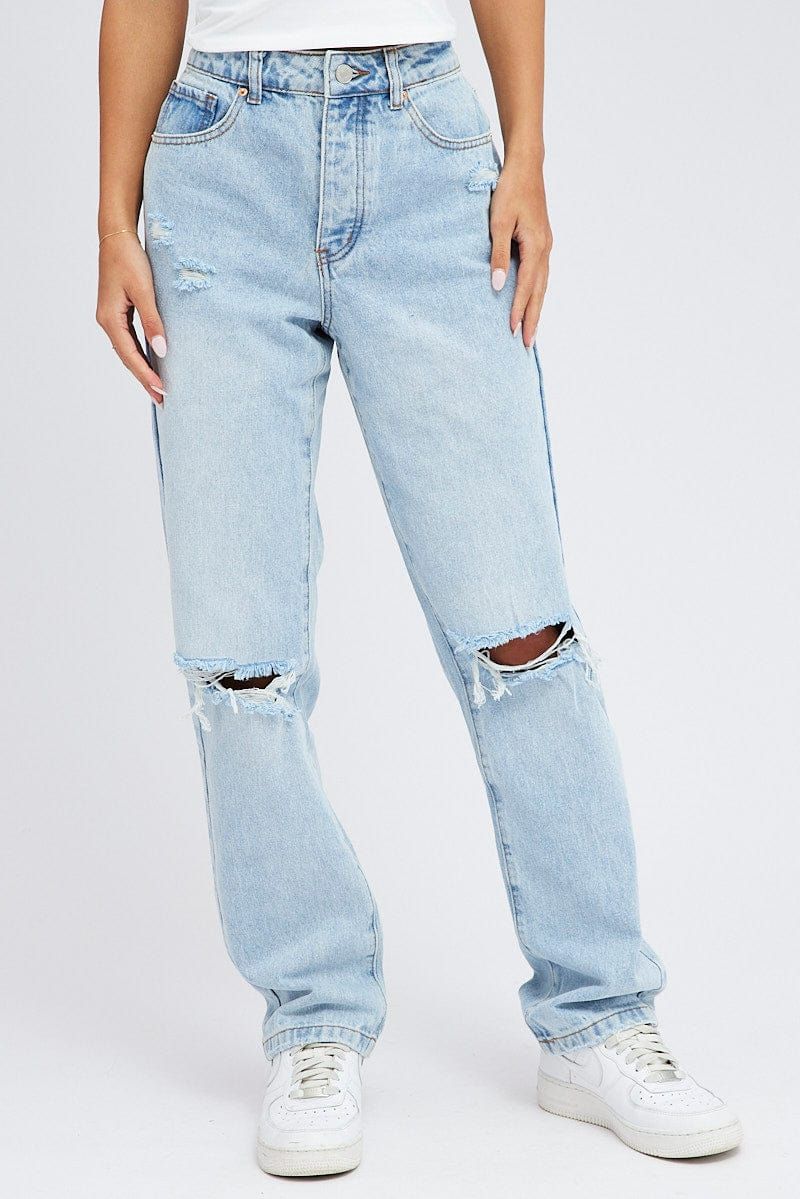 Denim Dad Jeans Ripped sold by Ally Fashion product image thumbnail 2