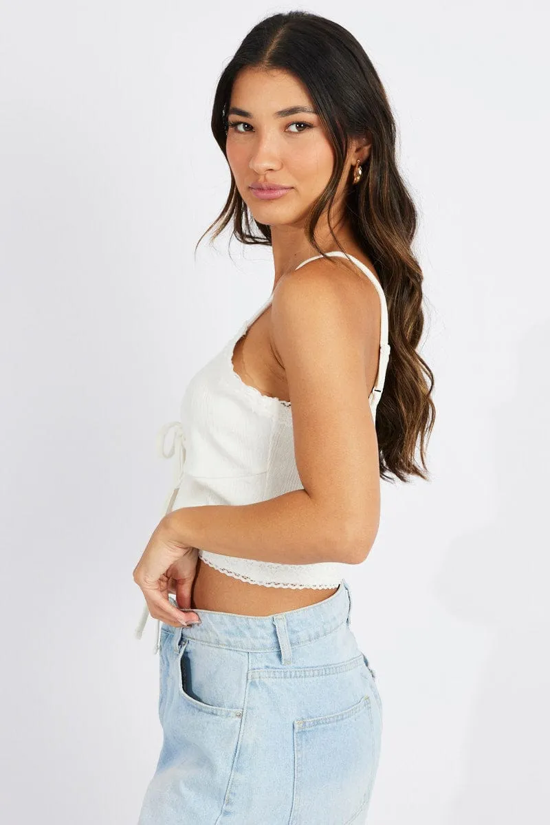 White Tie Up Top sold by Ally Fashion product image thumbnail 4