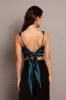 Green Satin Tie Back Top sold by Ally Fashion