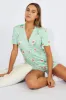 Green Print Avocado Romper Button Through Nightwear Onesie sold by Ally Fashion