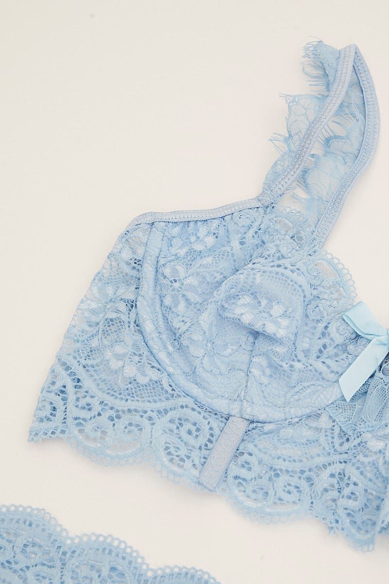 Blue Lace Lingerie Set sold by Ally Fashion product image thumbnail 2
