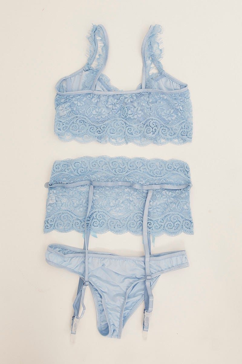 Blue Lace Lingerie Set sold by Ally Fashion product image thumbnail 4