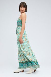 Boho Print Maxi Dress Bandeau Sun Dress sold by Ally Fashion