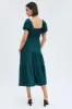 Green Midi Dress Short Sleeve Cut Out sold by Ally Fashion