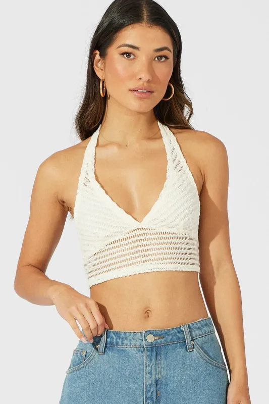 Beige Top Halter sold by Ally Fashion