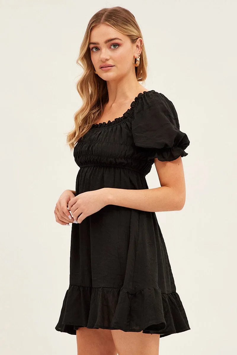 Black Tie Shoulder Skater Dress sold by Ally Fashion product image thumbnail 4