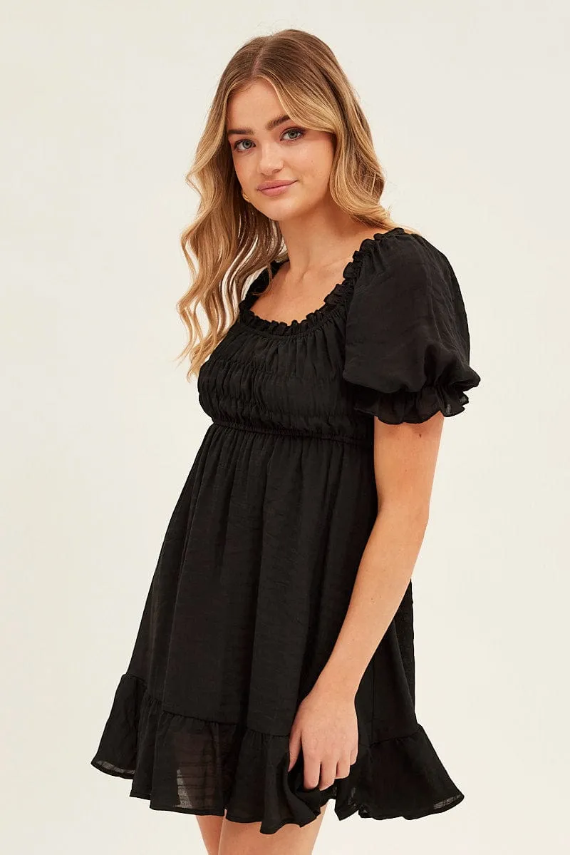 Black Tie Shoulder Skater Dress sold by Ally Fashion product image thumbnail 3