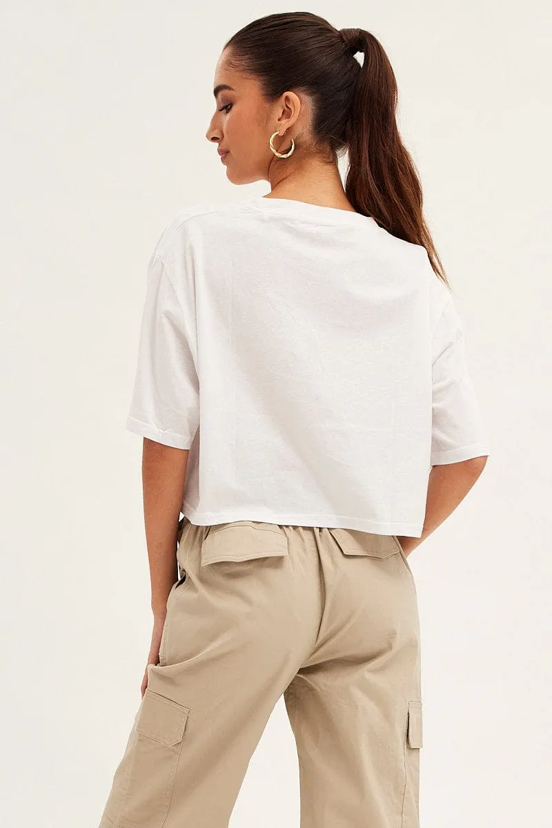 White Eagle Crew Short Sleeve Graphic T-Shirt sold by Ally Fashion product image thumbnail 5