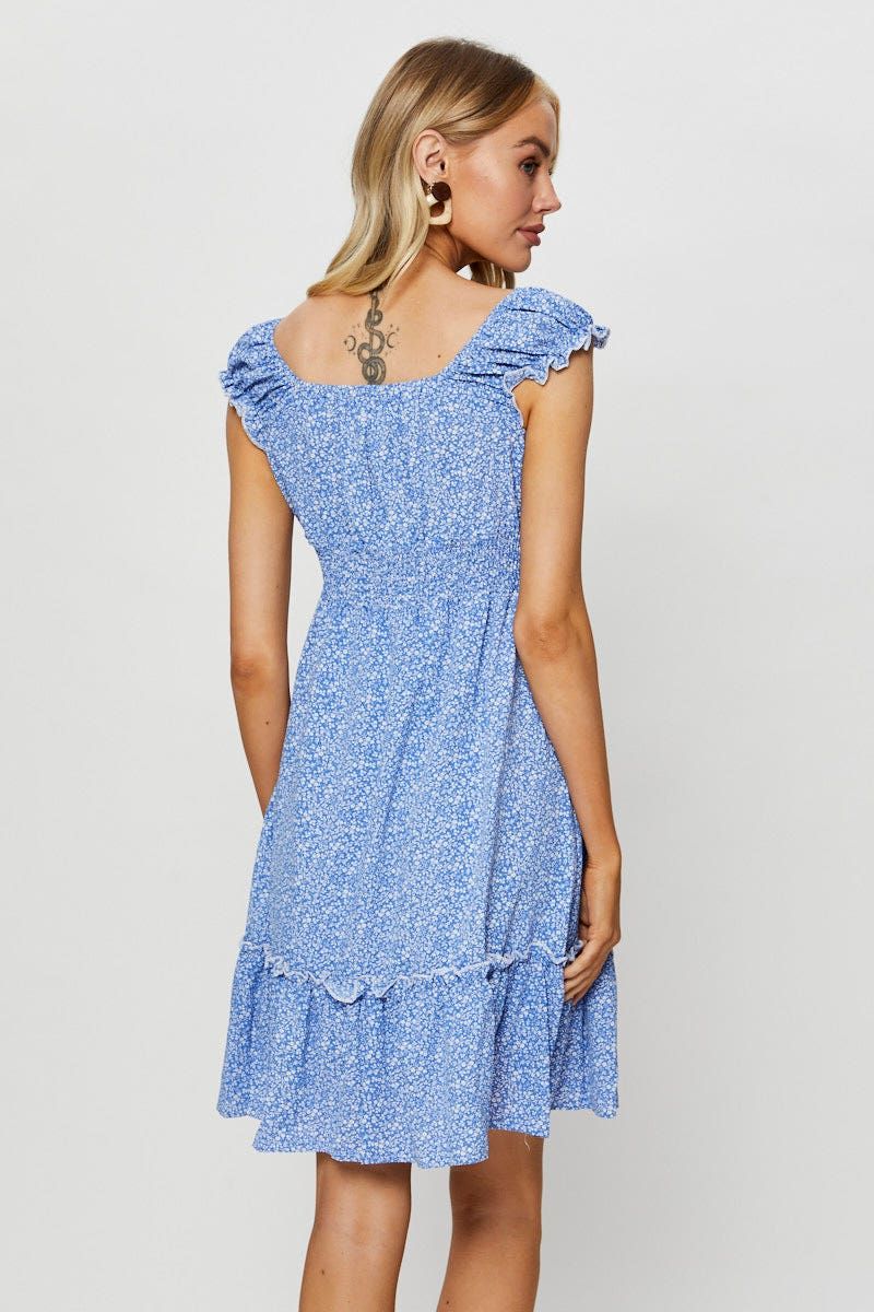 Print Mini Dress Skater sold by Ally Fashion product image thumbnail 4