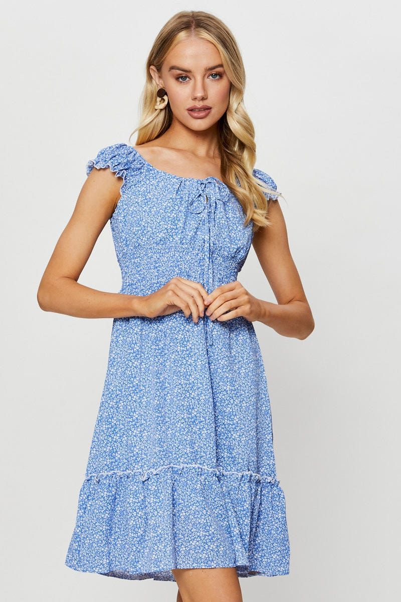 Print Mini Dress Skater sold by Ally Fashion