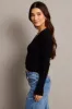 Black knit Cardigan Long Sleeve V Neck sold by Ally Fashion