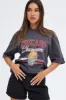 Grey T Shirt Short Sleeve Crew Neck Chicago Cotton sold by Ally Fashion