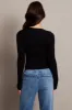 Black knit Cardigan Long Sleeve V Neck sold by Ally Fashion