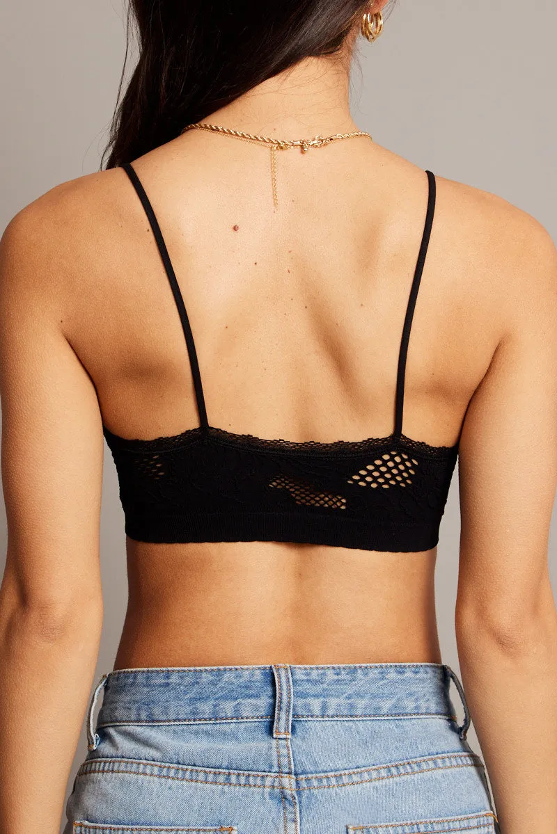 Black Lace Bralette Seamless sold by Ally Fashion product image thumbnail 3