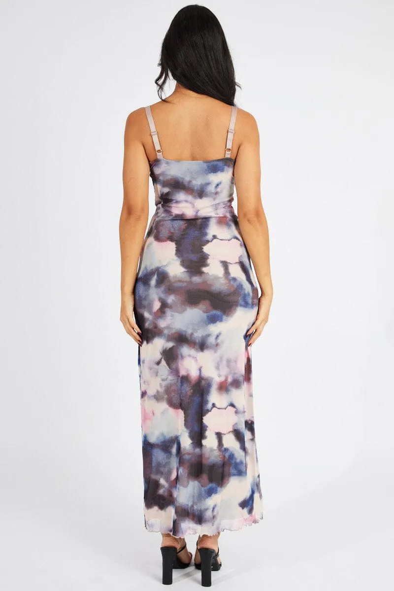 Multi Abstract Maxi Dress Sleeveless Bodycon Mess sold by Ally Fashion product image thumbnail 5