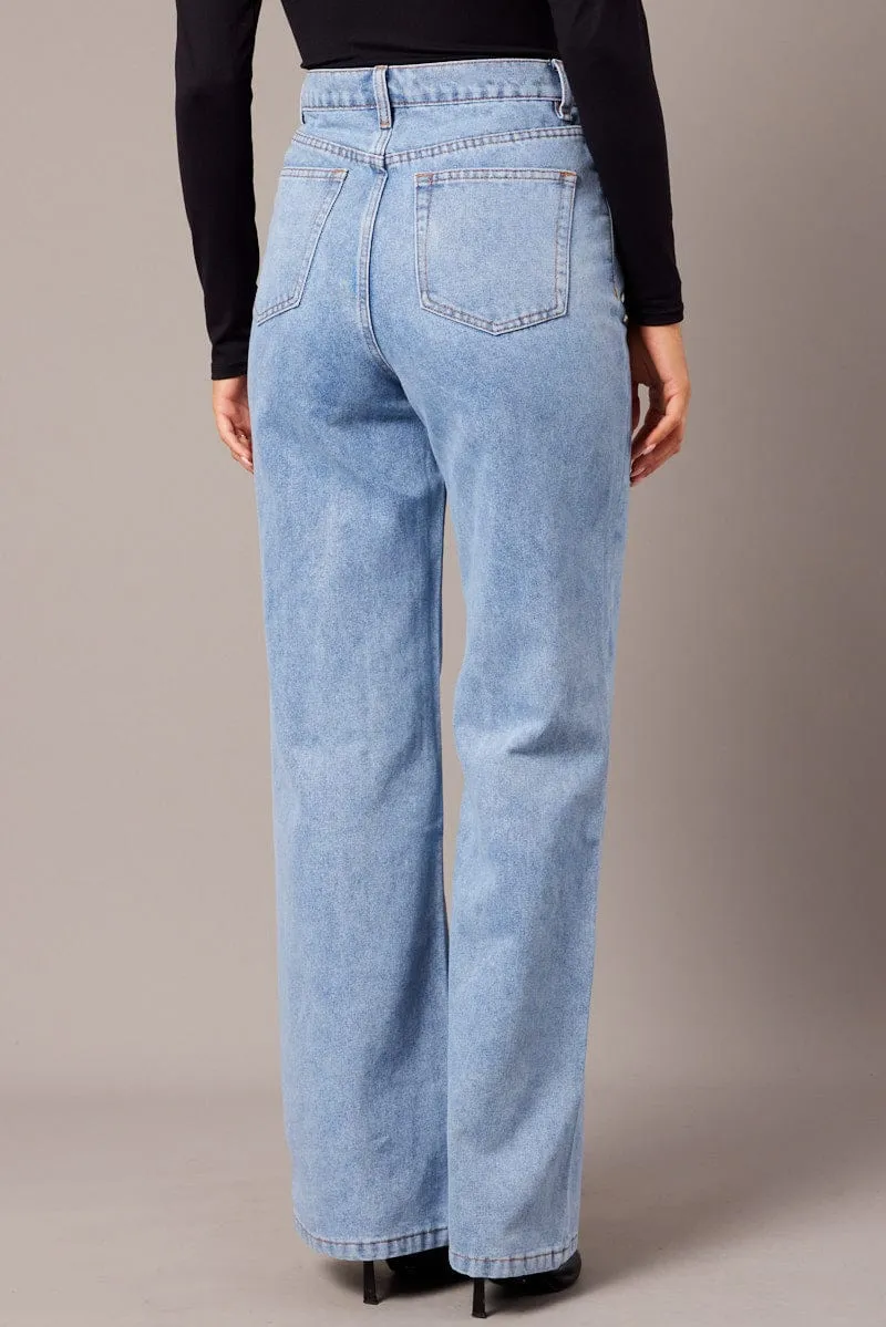 Denim Wide Leg Jean High Rise sold by Ally Fashion product image thumbnail 5