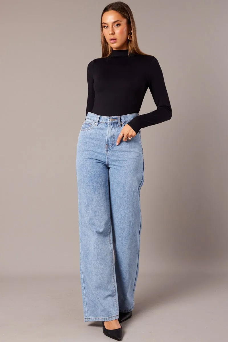 Denim Wide Leg Jean High Rise sold by Ally Fashion product image thumbnail 2