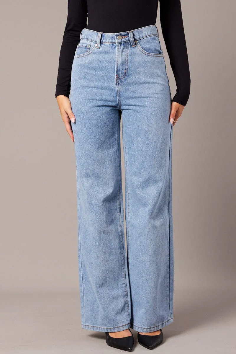 Denim Wide Leg Jean High Rise sold by Ally Fashion product image thumbnail 3