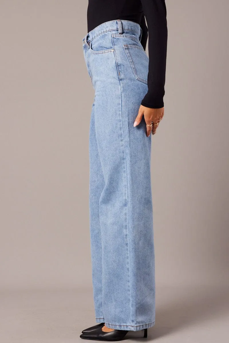 Denim Wide Leg Jean High Rise sold by Ally Fashion product image thumbnail 4