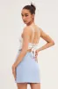 White Floral Print Lace Up Back Corset Top Lingerie sold by Ally Fashion