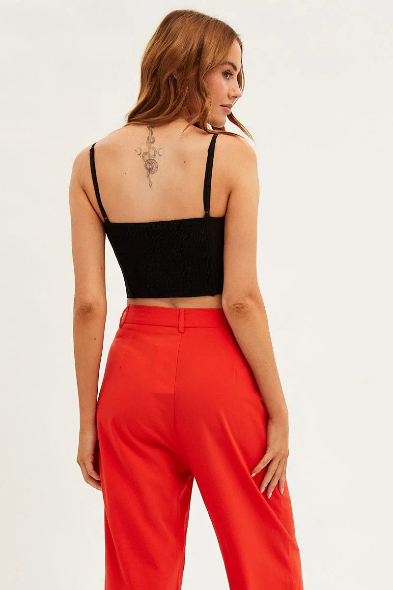Black Corset Top Sleeveless Cowl Neck Crop Mesh sold by Ally Fashion product image thumbnail 5