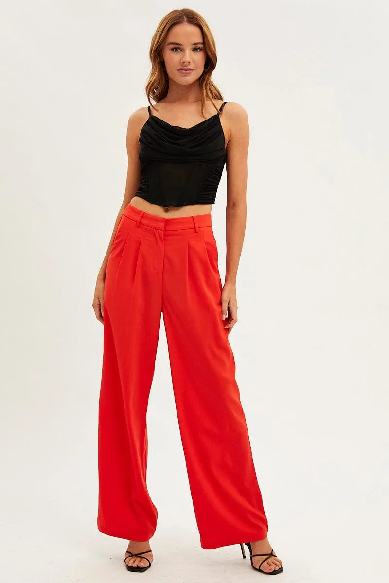 Black Corset Top Sleeveless Cowl Neck Crop Mesh sold by Ally Fashion product image thumbnail 2