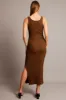 Brown Bodycon Dress Sleeveless Textured sold by Ally Fashion