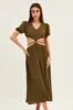 Green Cutout Midi Dress sold by Ally Fashion
