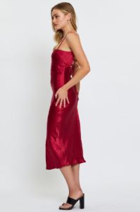 Purple Midi Dress Satin sold by Ally Fashion