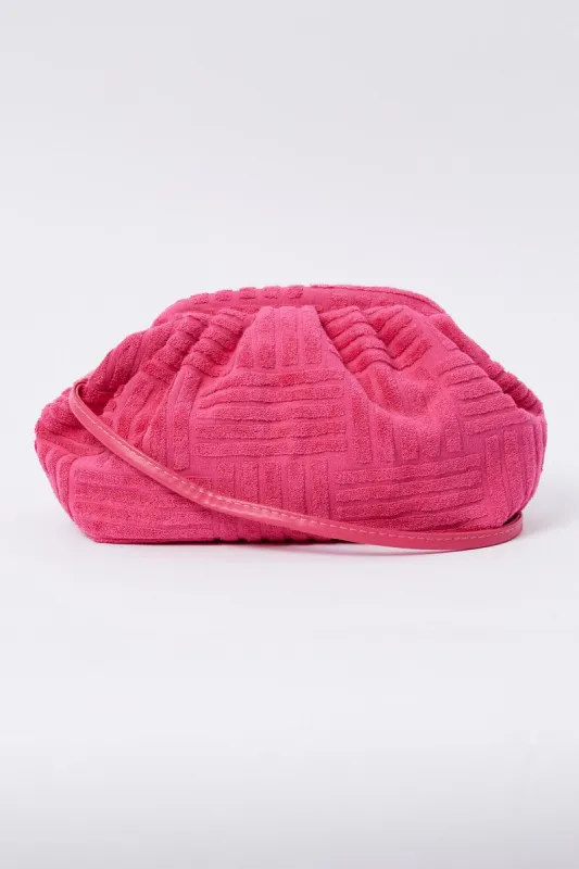 Pink Toweling Detail Crossbody Bag sold by Ally Fashion