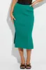 Green Knit Skirt Midi High Rise sold by Ally Fashion