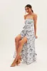 Blue Floral Bandeau Jumpsuit Floral Print sold by Ally Fashion
