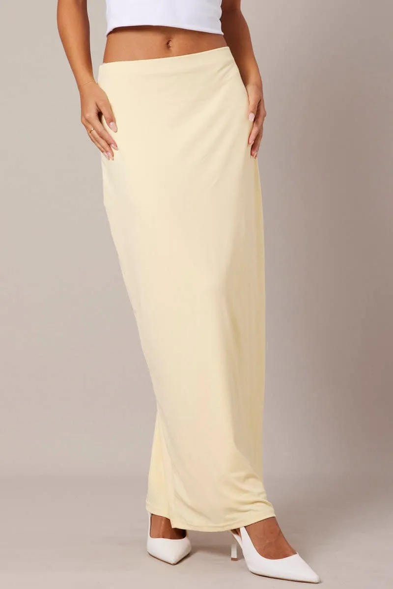 Yellow Supersoft Slim Fit Maxi Skirt sold by Ally Fashion product image thumbnail 3