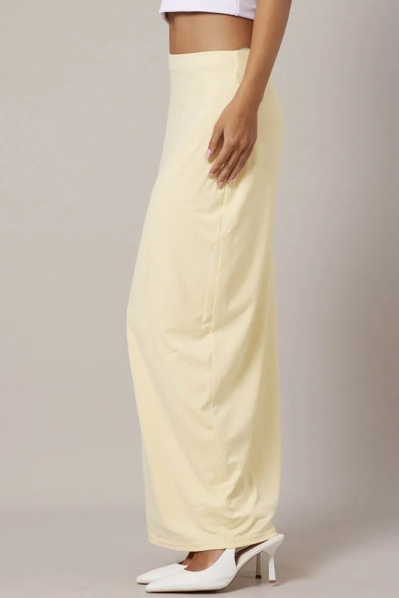 Yellow Supersoft Slim Fit Maxi Skirt sold by Ally Fashion product image thumbnail 4
