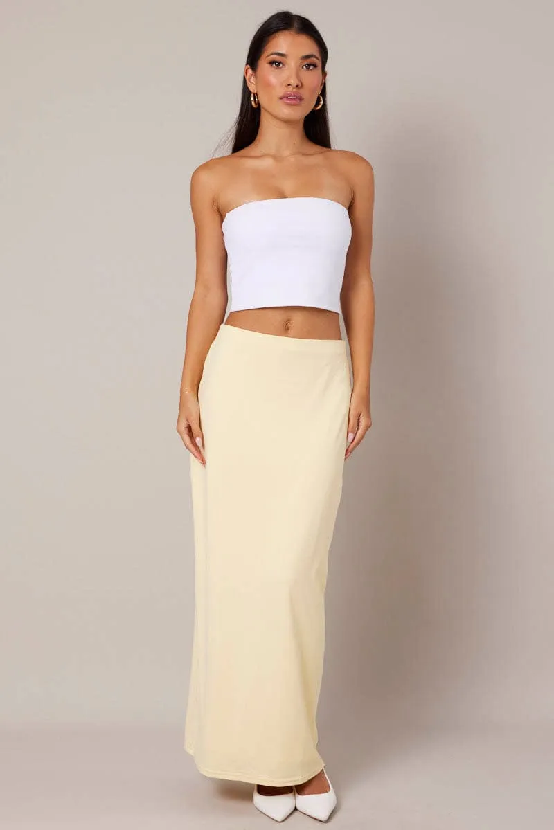 Yellow Supersoft Slim Fit Maxi Skirt sold by Ally Fashion product image thumbnail 2