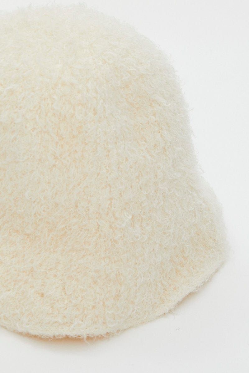 White Fuzzy Bucket Hat sold by Ally Fashion product image thumbnail 4