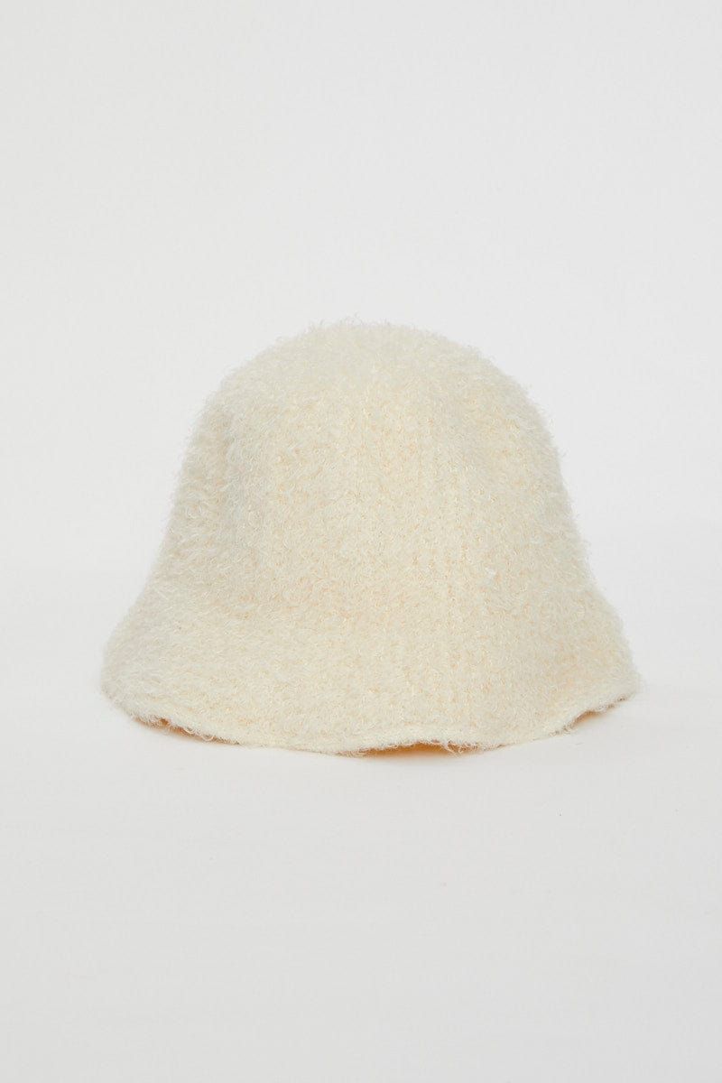 White Fuzzy Bucket Hat sold by Ally Fashion product image thumbnail 2