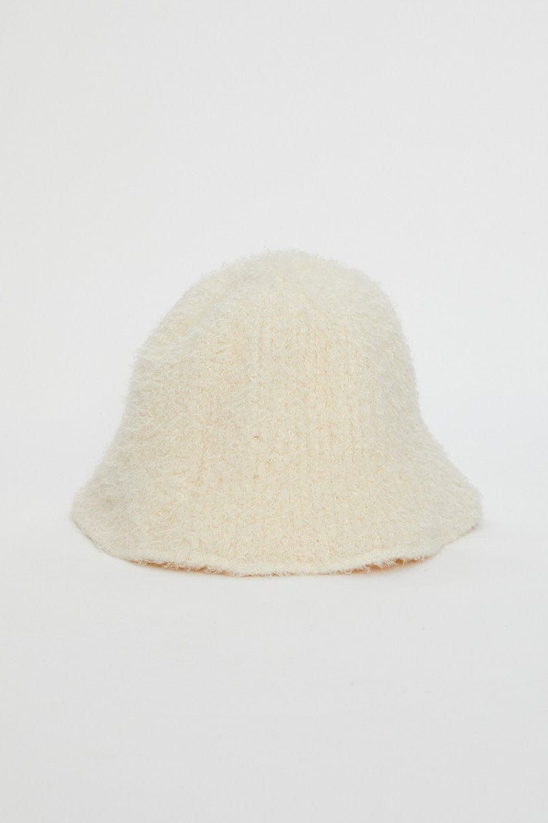 White Fuzzy Bucket Hat sold by Ally Fashion product image thumbnail 3