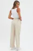 Beige Pant Straight Leg Turned Down Waist sold by Ally Fashion