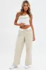 Beige Pant Straight Leg Turned Down Waist sold by Ally Fashion