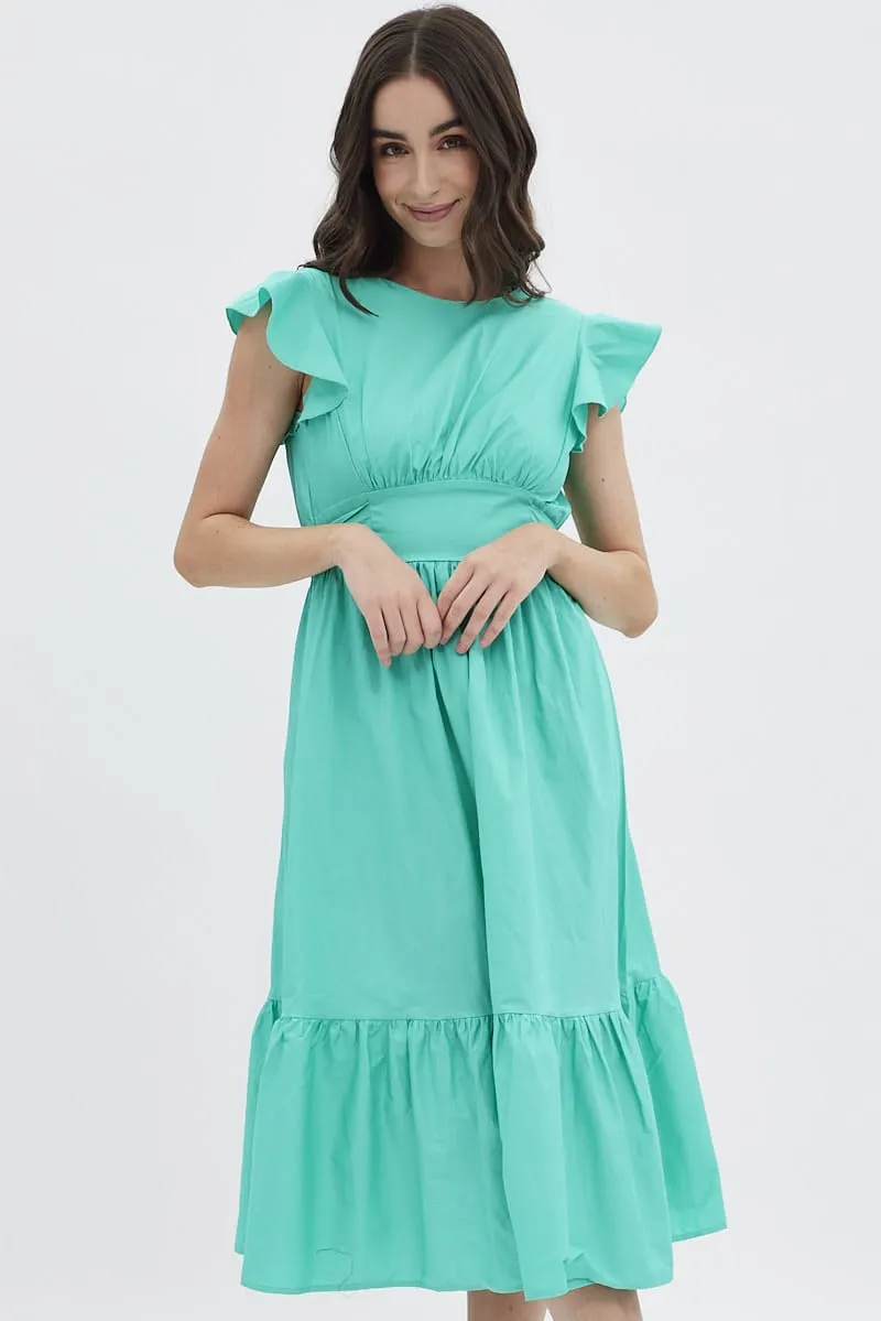 Green Tie Back Midi Dress sold by Ally Fashion product image thumbnail 2